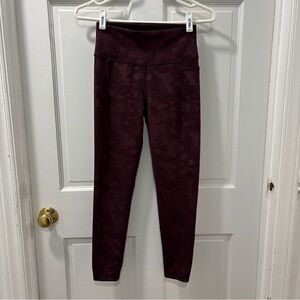 Sweaty Betty The Super Sculpt 7/8 Length Leggings Midnight Cherry Size Small EUC